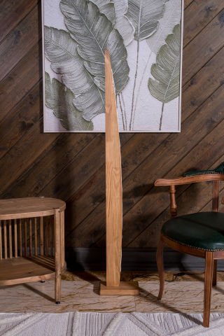 Marina Doğal Masif Ahşap LED Lambader 150 cm