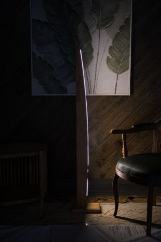 Marina Doğal Masif Ahşap LED Lambader 150 cm