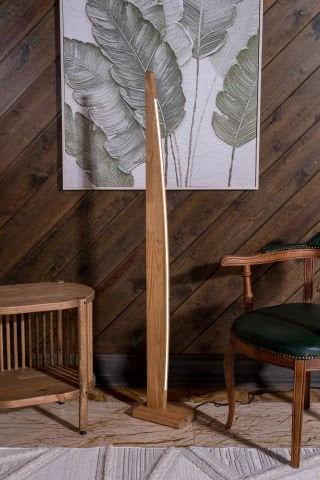 Marina Doğal Masif Ahşap LED Lambader 150 cm