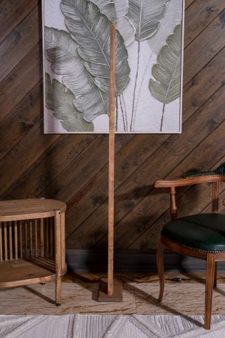 Marina Doğal Masif Ahşap LED Lambader 150 cm