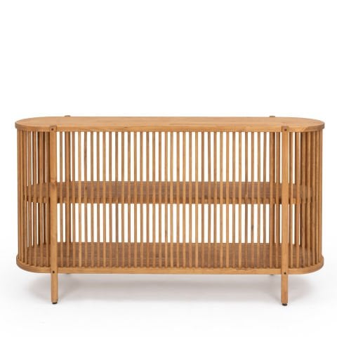 Lathe Açık Raflı Doğal Ahşap Konsol 175×95×39 cm | Masif Çam