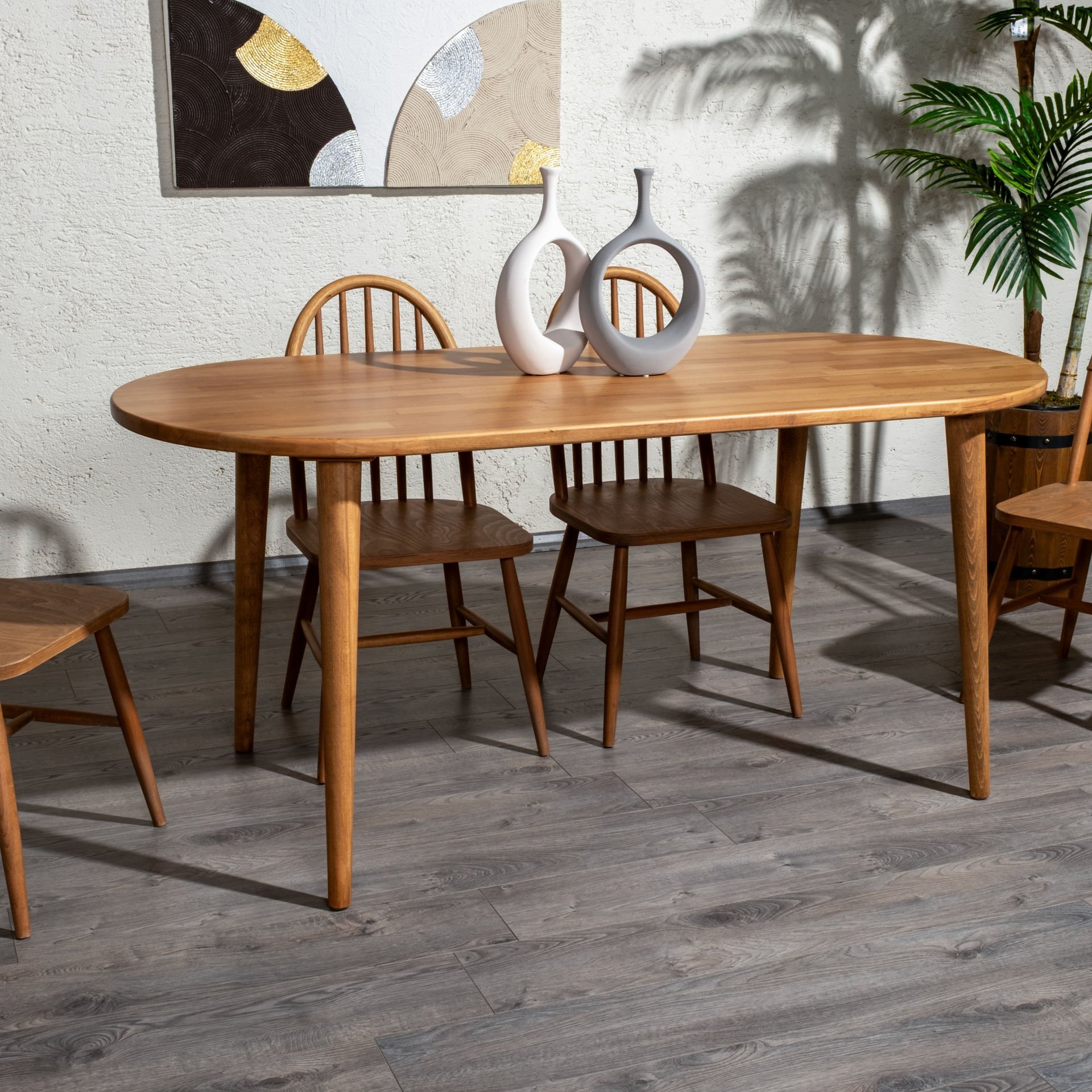 Lathe Yemek Masası Kayın