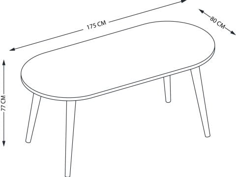 Lathe Yemek Masası Kayın
