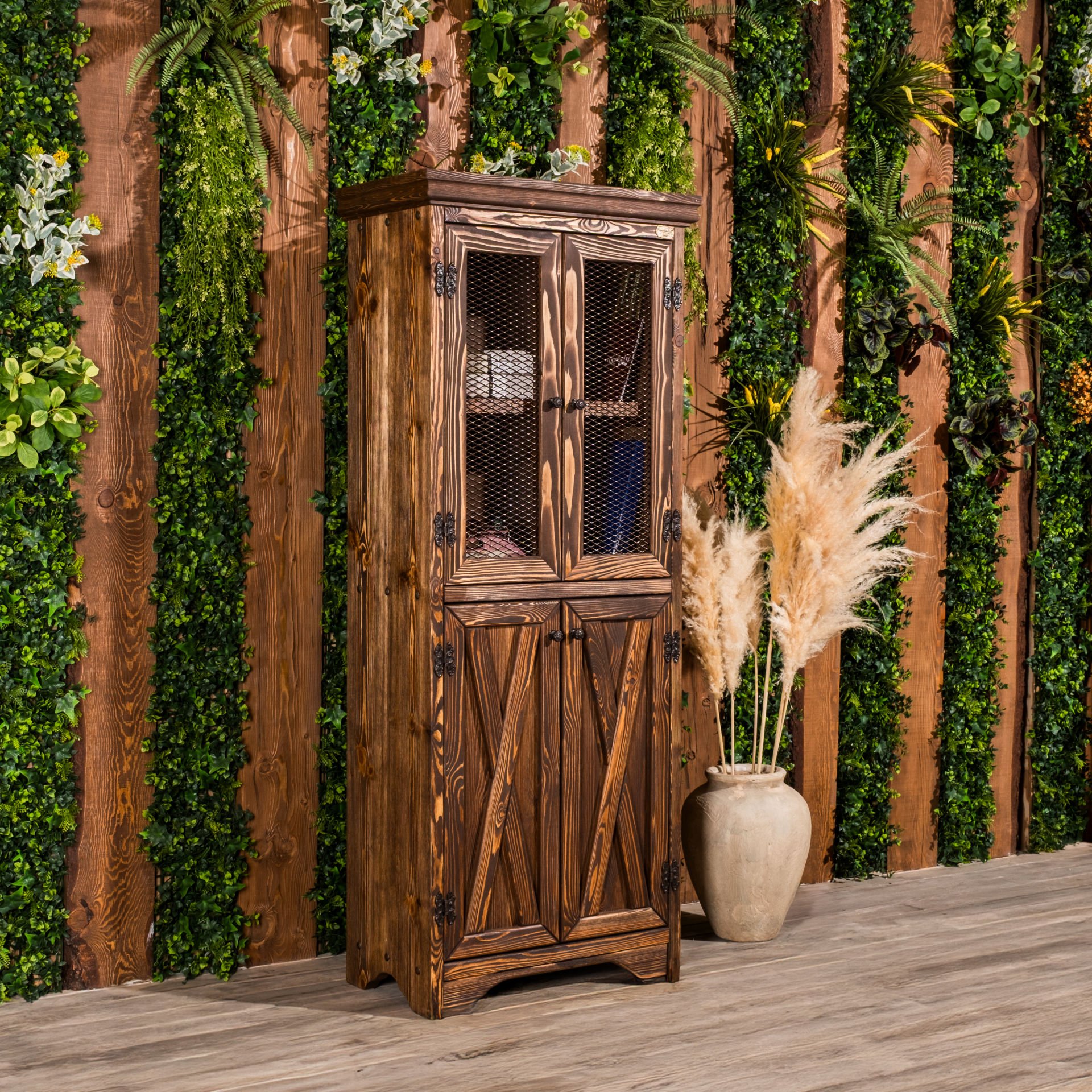 Siwa Çift Kapaklı Ahşap Dolap