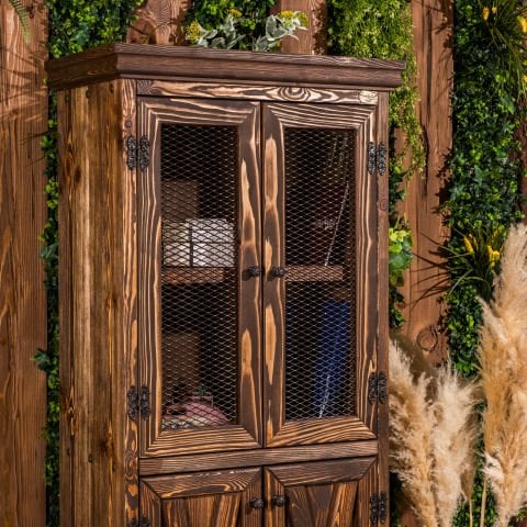 Siwa Çift Kapaklı Ahşap Dolap