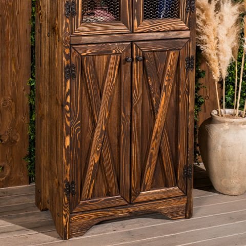 Siwa Çift Kapaklı Ahşap Dolap