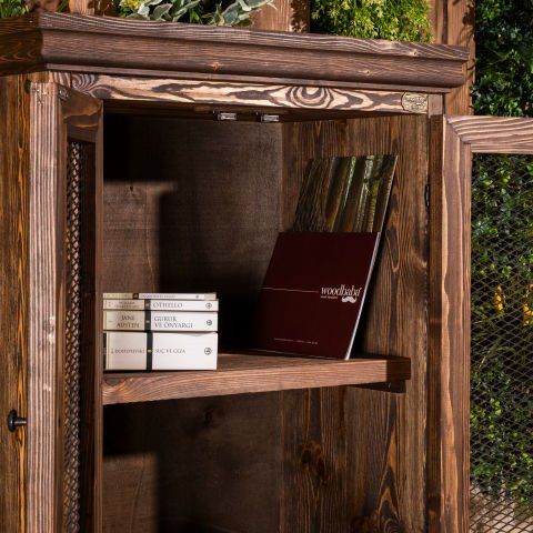 Siwa Çift Kapaklı Ahşap Dolap