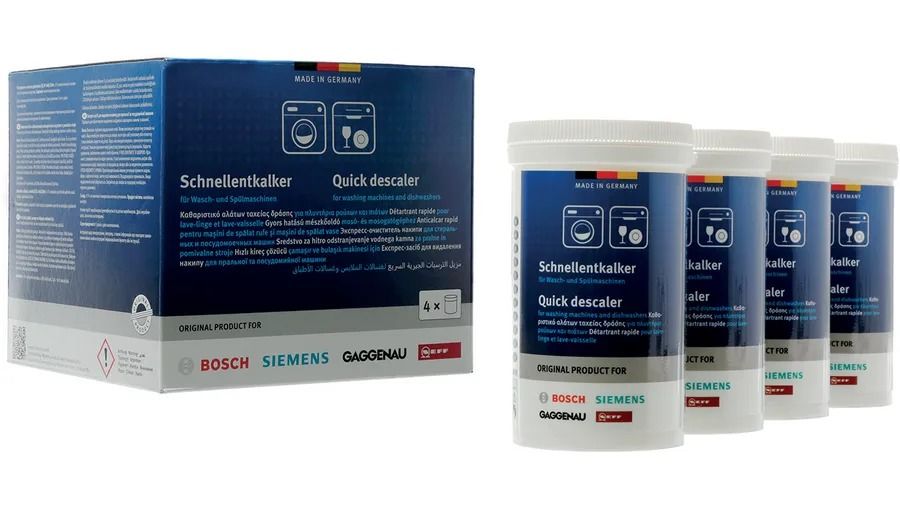 Siemens Çamaşır ve Bulaşık Makineleri için Kireç Çözücü (4'lü Ekonomik Paket)