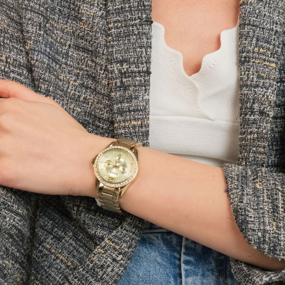 Fossil ES3203 Altın Kaplama Kadın Kol Saati