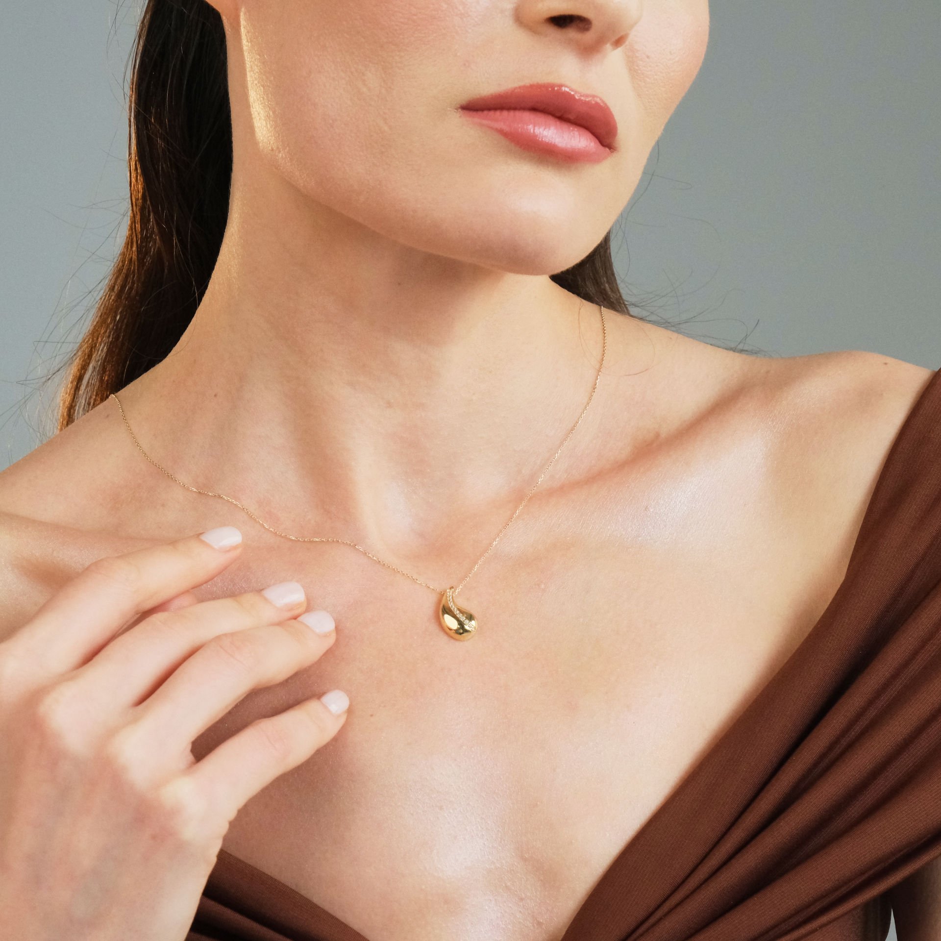 Water Drop Necklace 14 Carat