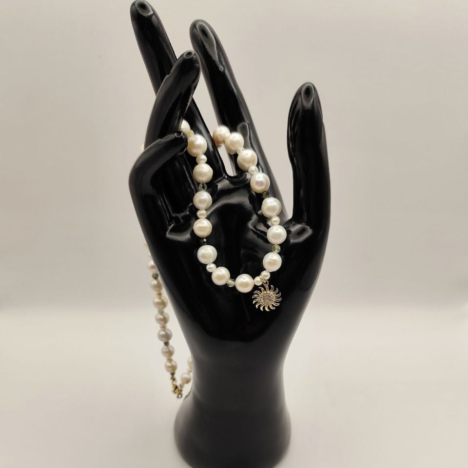 Pearl Sun Necklace 14 Carat
