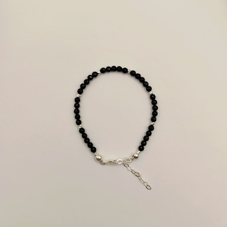 Onix Silver Natural Stone Bracelet