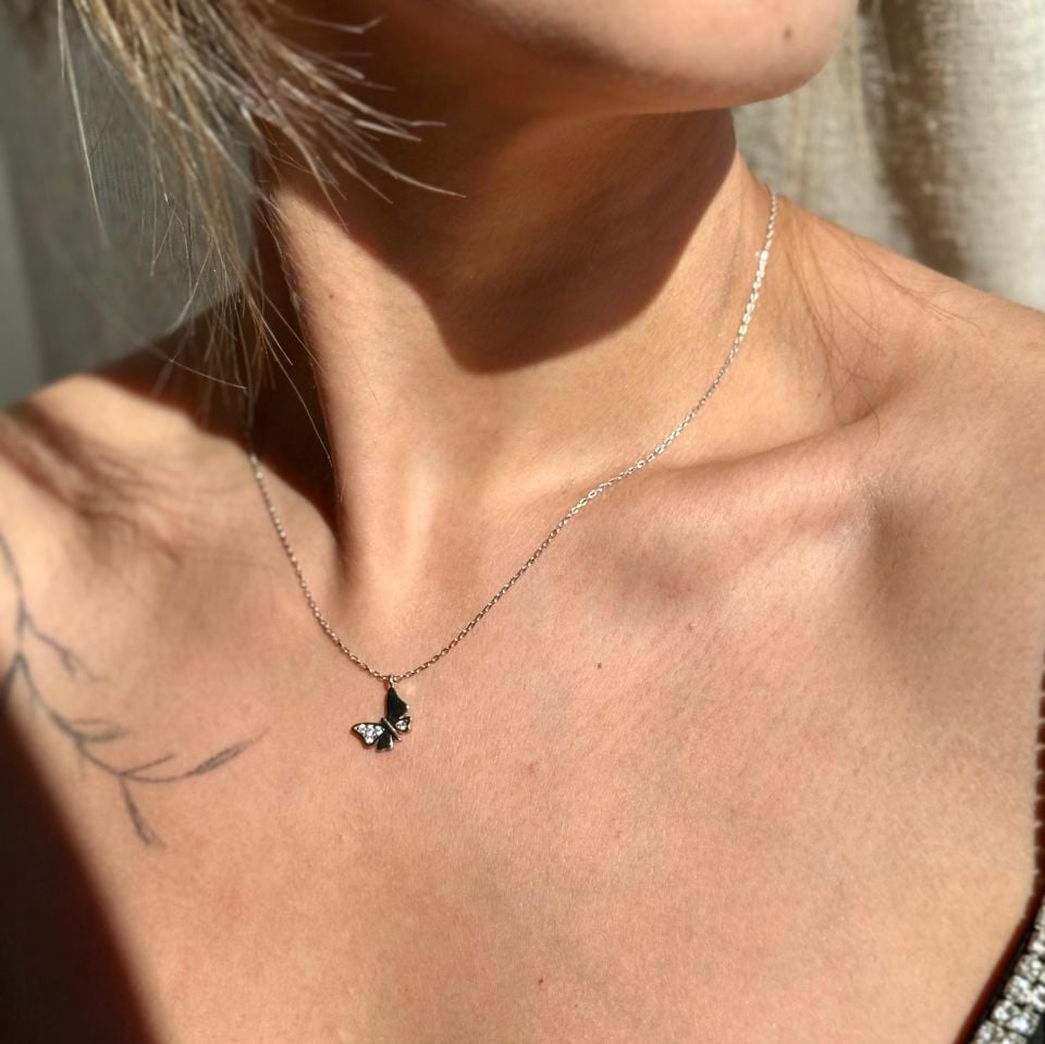 Gold Kelebek Kolye