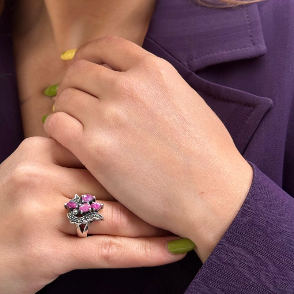 Ruby Stone Design Ring