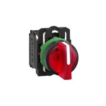 Schneider 24V Kırmızı Işıklı Mandal Buton 3 Konumlu 1NA+1NK