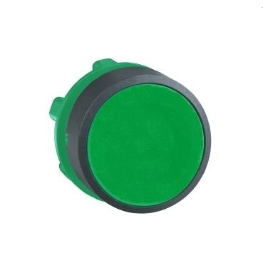 Schneider 22MM İşaretsiz Yaylı Yeşil Basmalı Buton Başlığı