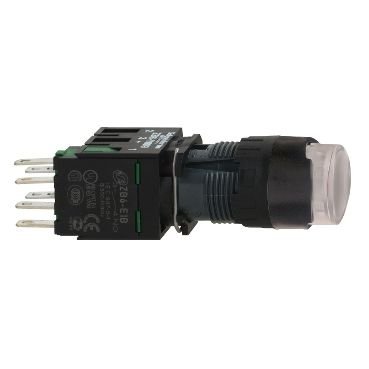 Schneider 16MM 12-24V Beyaz Işıklı Yuvarlak Yaylı Buton 1NA