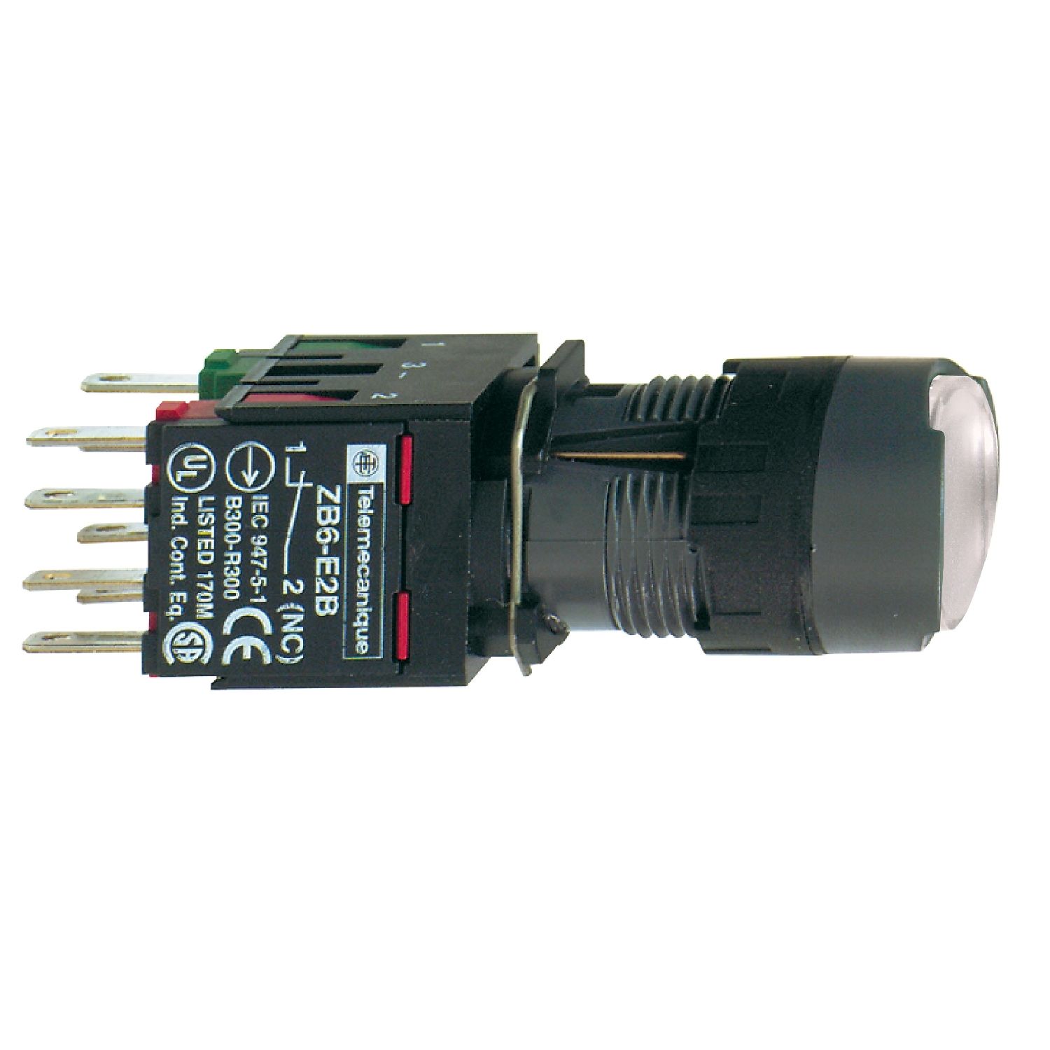 Schneider 16MM 12-24V Beyaz Yuvarlak Buton 1NA+1NK
