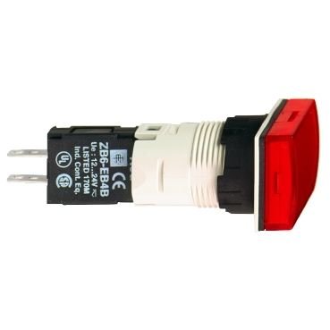 Schneider 16MM 12-24V Ledli Dikdörtgen Kırmızı Pilot Işığı
