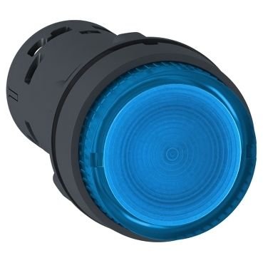 Schneider 24V Mavi Led Işıklı Yaylı Buton 1NA