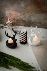 Özel Şık Tasarım Led Tealight Yeni Yıl Geyik Mini Gece Lambası Takımı