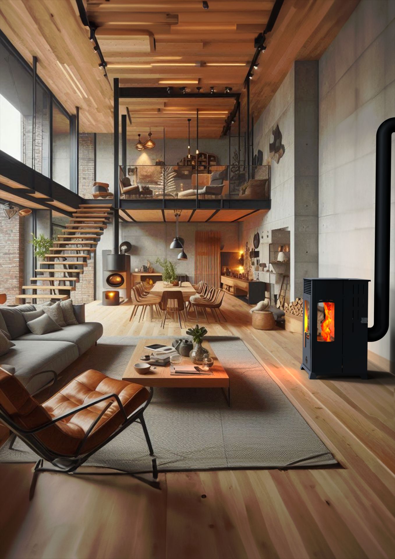 ECO PLUS 8 KW / MANUEL PELET VE ODUN SOBASI / BABA'S STOVE