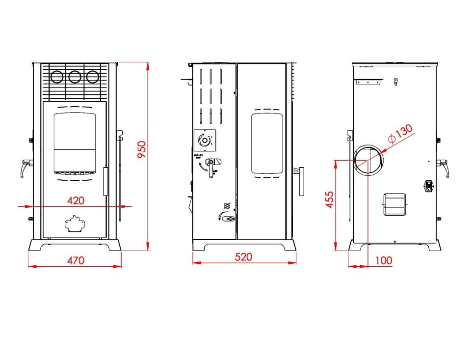 ECO PLUS 8 KW / MANUEL PELET VE ODUN SOBASI / BABA'S STOVE