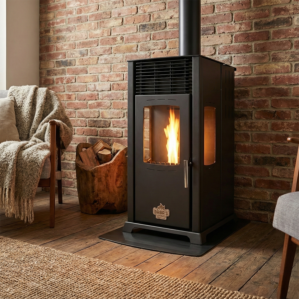 ECO PLUS 8 KW / MANUEL PELET VE ODUN SOBASI / BABA'S STOVE