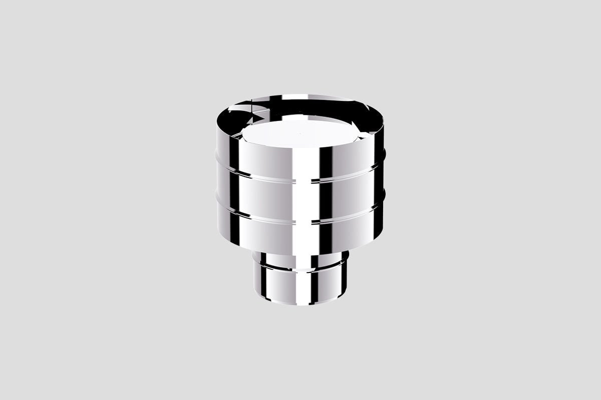 PELET SOBA BORUSU ŞAPKA S / ÇAP: 8 CM / KROM RENK / 304 KROM / CONTALI / BABA'S STOVE