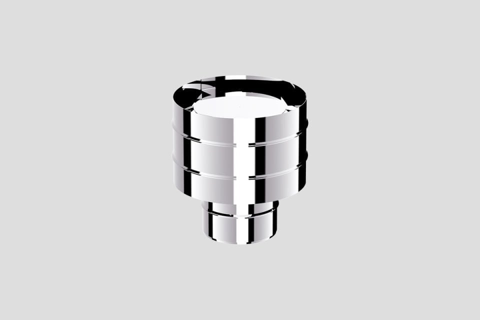 PELET SOBA BORUSU ŞAPKA S / ÇAP: 8 CM / KROM RENK / 304 KROM / CONTALI / BABA'S STOVE