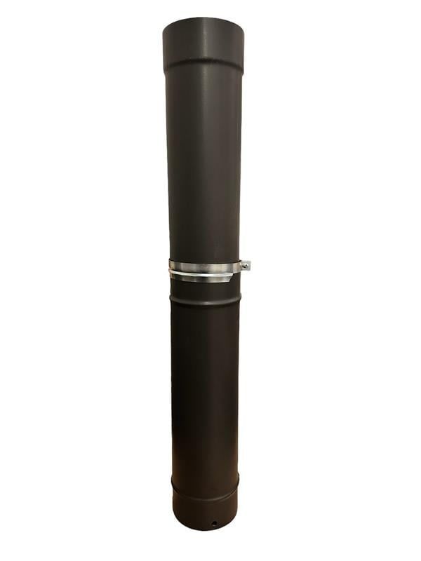 AYARLANABİLİR SOBA BORUSU / BOY: 45<->75 CM / ÇAP: 13 CM / MAT SİYAH EMAYE / BABA'S STOVE