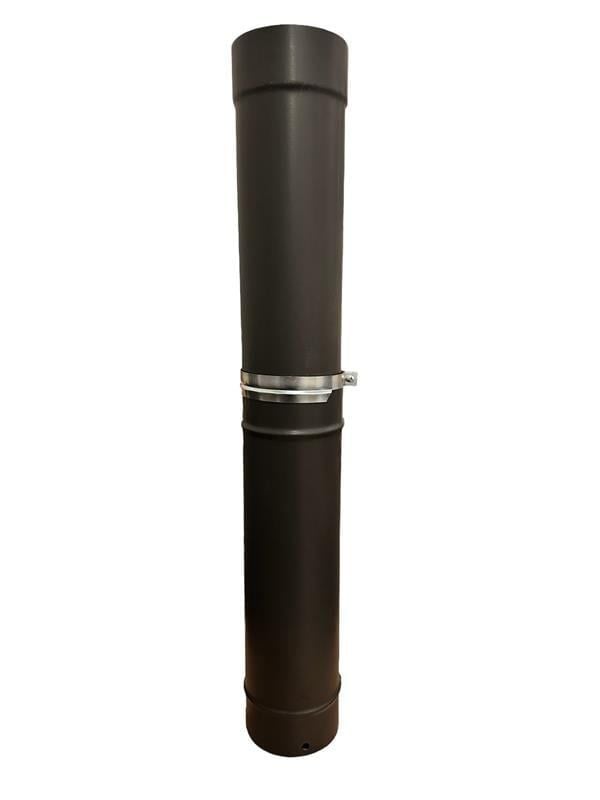 AYARLANABİLİR SOBA BORUSU / BOY: 45<->75 CM / ÇAP: 13 CM / MAT SİYAH EMAYE / BABA'S STOVE