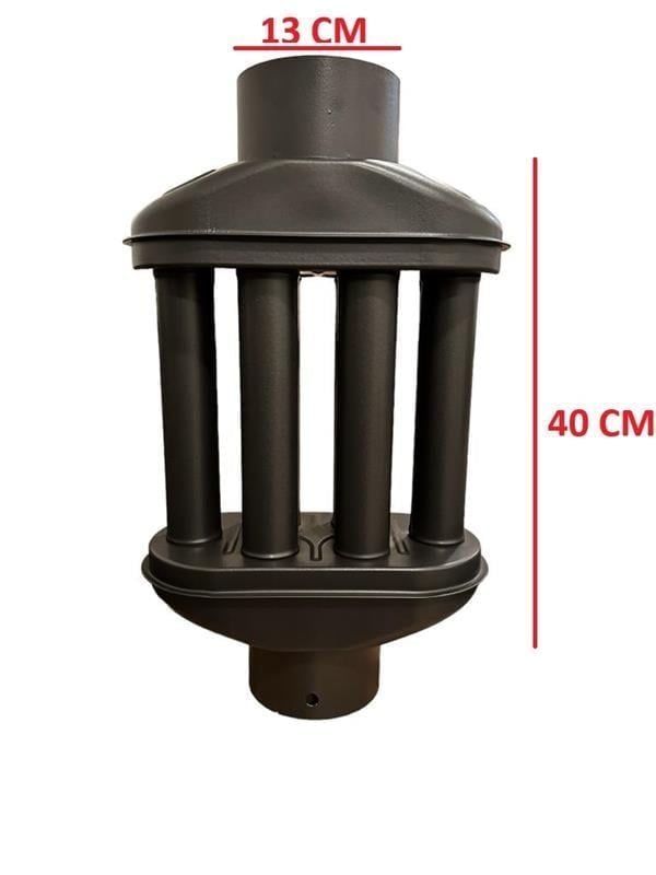 BACA CİMRİSİ / BOY: 40 CM / ÇAP: 13 CM / MAT SİYAH EMAYE / BABA'S STOVE