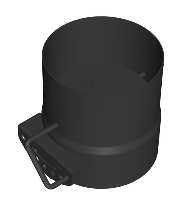 AYARLANABİLİR BACA KLAPESİ / BOY: 8 CM / ÇAP: 13 CM / MAT SİYAH BOYALI / BABA'S STOVE