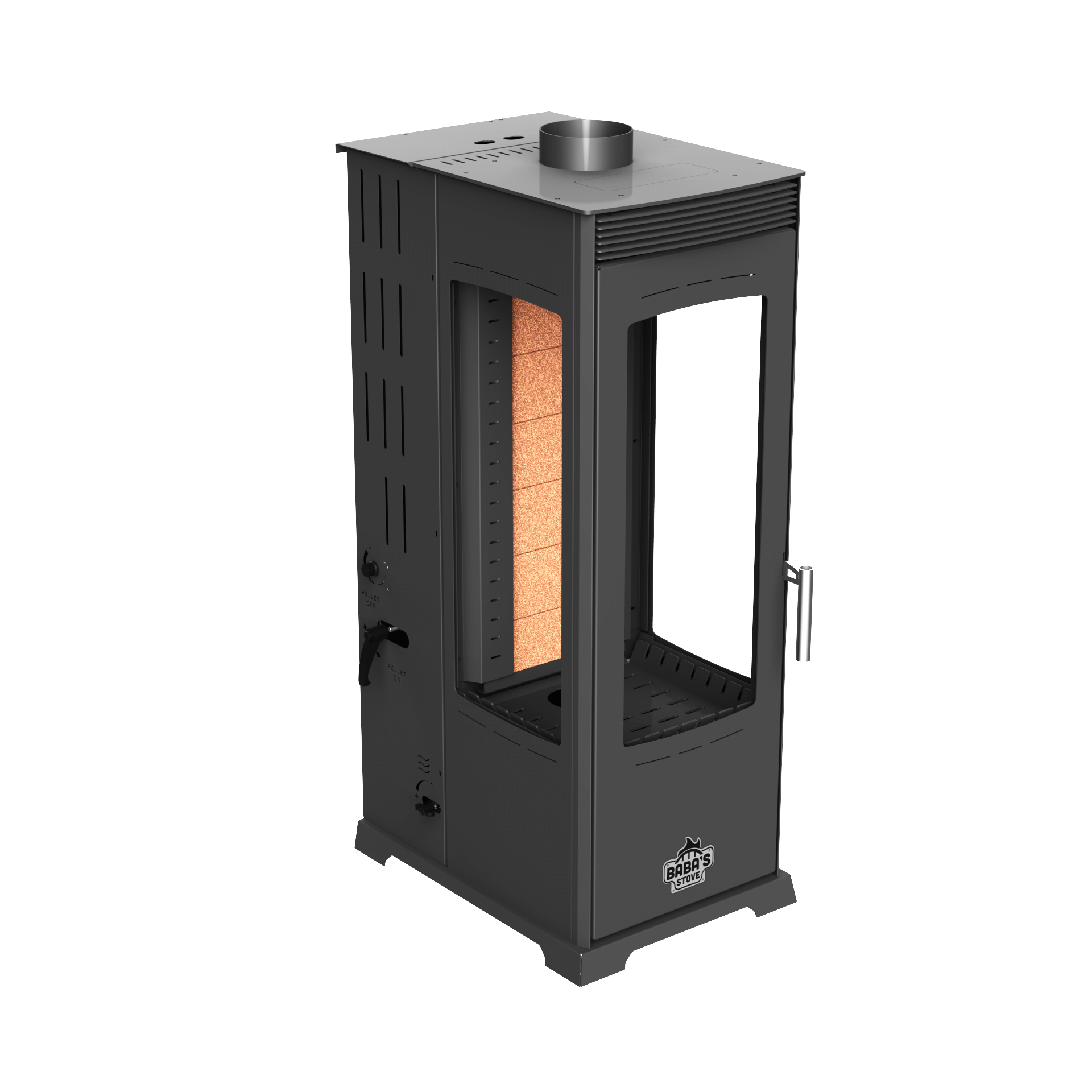 FLAME PLUS FAN 12 KW / MANUEL PELET VE ODUN SOBASI / BABA'S STOVE