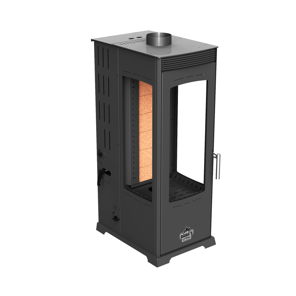 FLAME PLUS FAN 12 KW / MANUEL PELET VE ODUN SOBASI / BABA'S STOVE