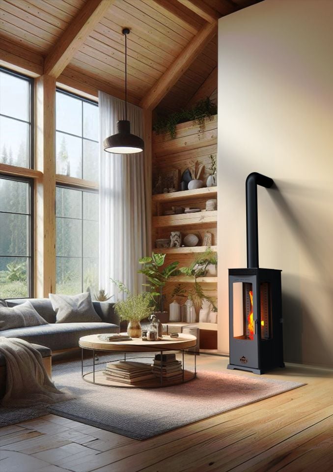 FLAME PLUS FAN 12 KW / MANUEL PELET VE ODUN SOBASI / BABA'S STOVE