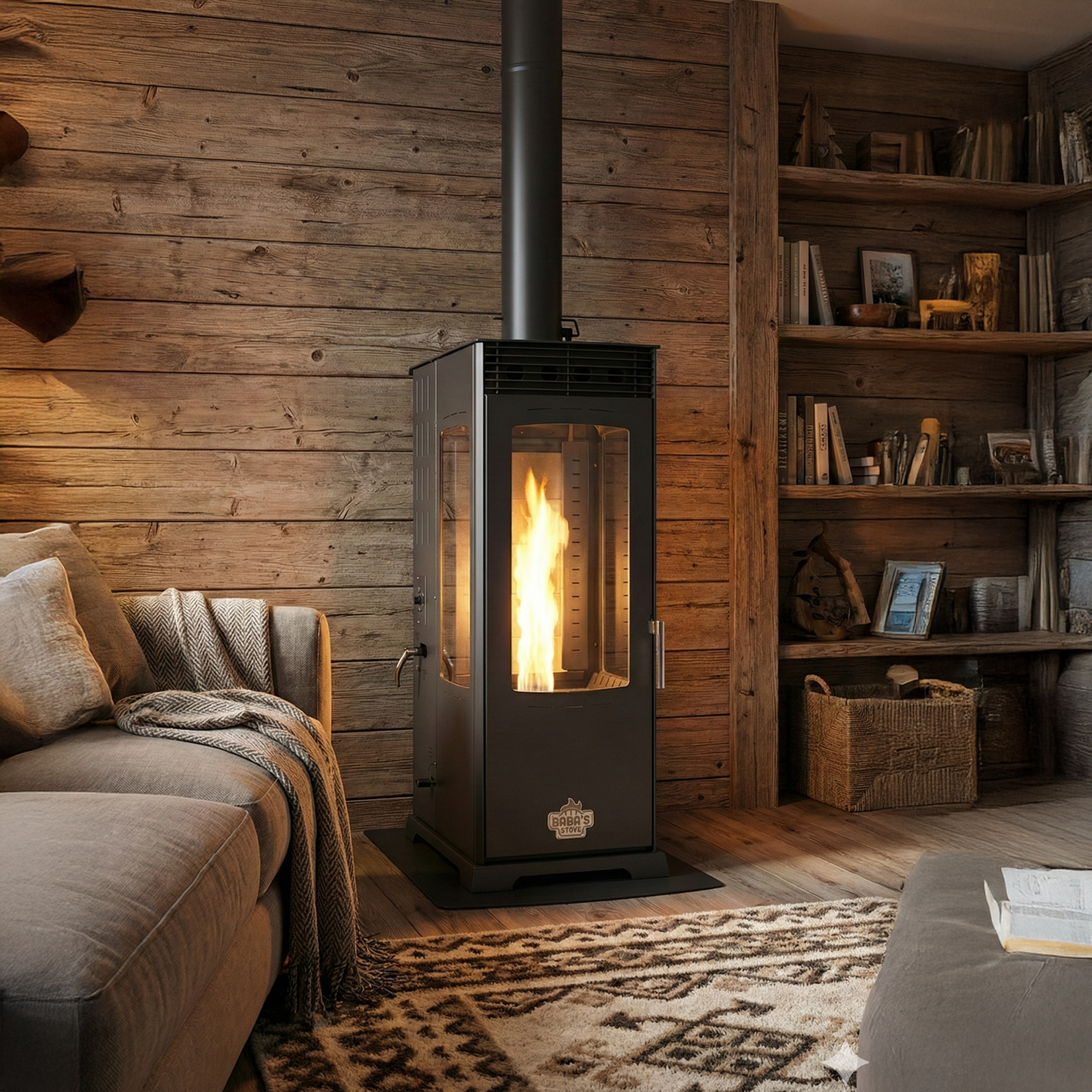 FLAME PLUS FAN 12 KW / MANUEL PELET VE ODUN SOBASI / BABA'S STOVE