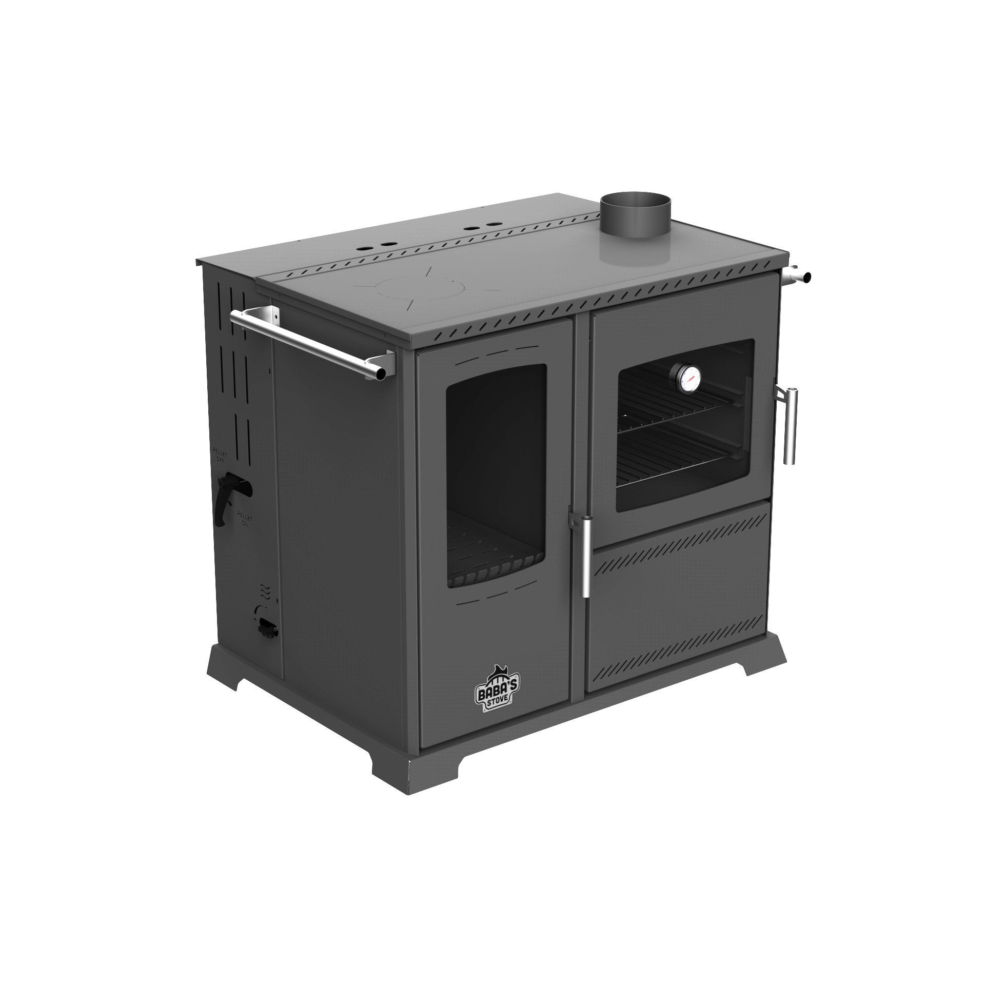 SAPHIRE 10 KW KUZİNE/ MANUEL PELET VE ODUN SOBASI / BABA'S STOVE