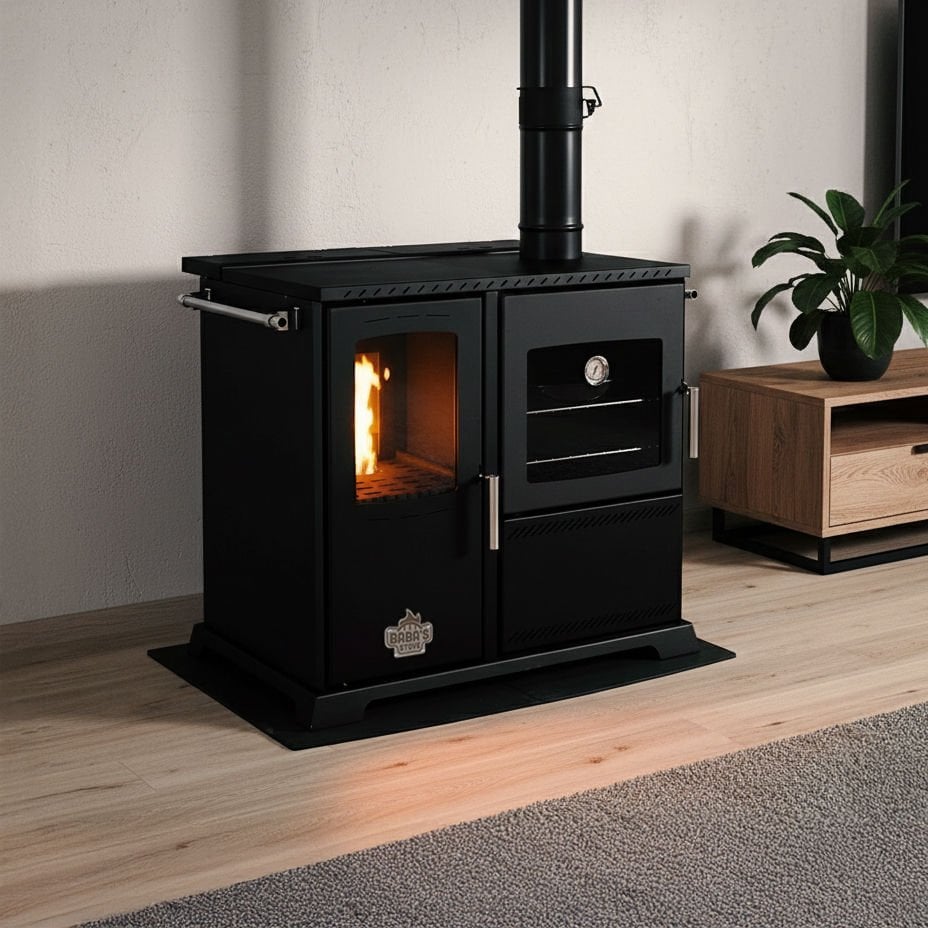 SAPHIRE 10 KW KUZİNE/ MANUEL PELET VE ODUN SOBASI / BABA'S STOVE