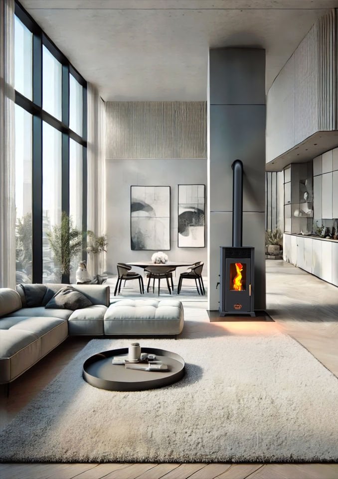 ECO 8 KW / MANUEL PELET VE ODUN SOBASI / BABA'S STOVE