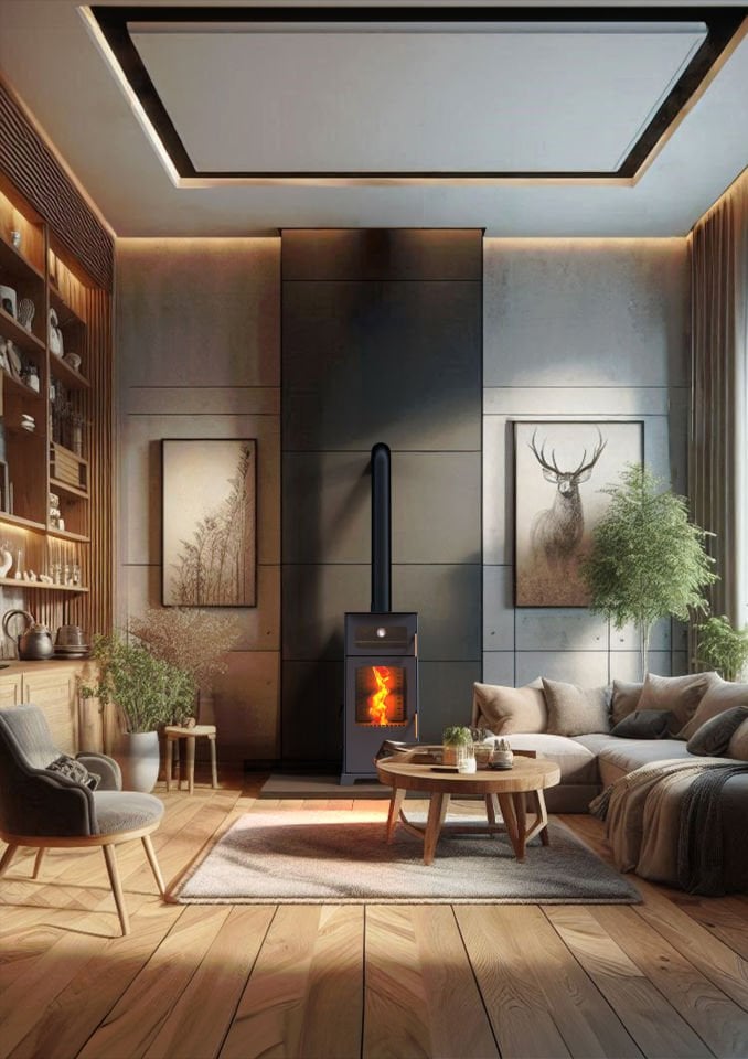 GOLD 12 KW KUZİNE / MANUEL PELET VE ODUN SOBASI / BABA'S STOVE