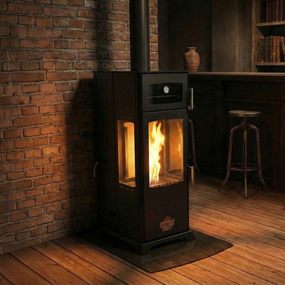 GOLD PLUS 12 KW KUZİNE / MANUEL PELET VE ODUN SOBASI / BABA'S STOVE