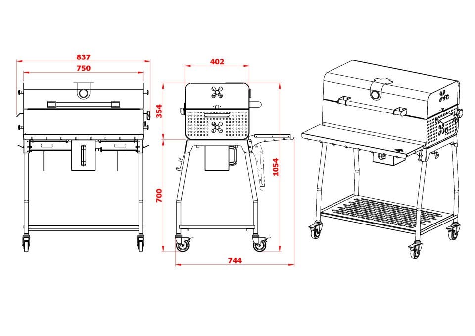 BBQ 7500 KÖMÜRLÜ BARBEKÜ-MANGAL / BABA'S BBQ