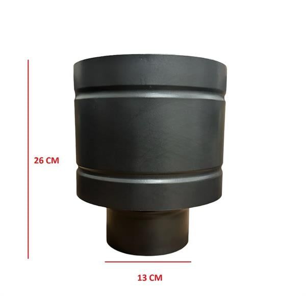 BACA KALKANI / ÇAP: 13 CM / MAT SİYAH EMAYE / BABA'S STOVE