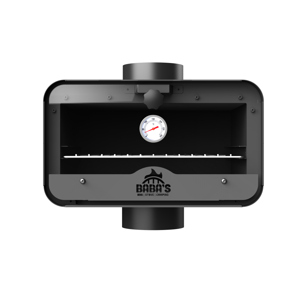 BACA FIRINI / UYUMLU BORU ÇAPI: 13 CM / MAT SİYAH BOYALI / BABA'S STOVE