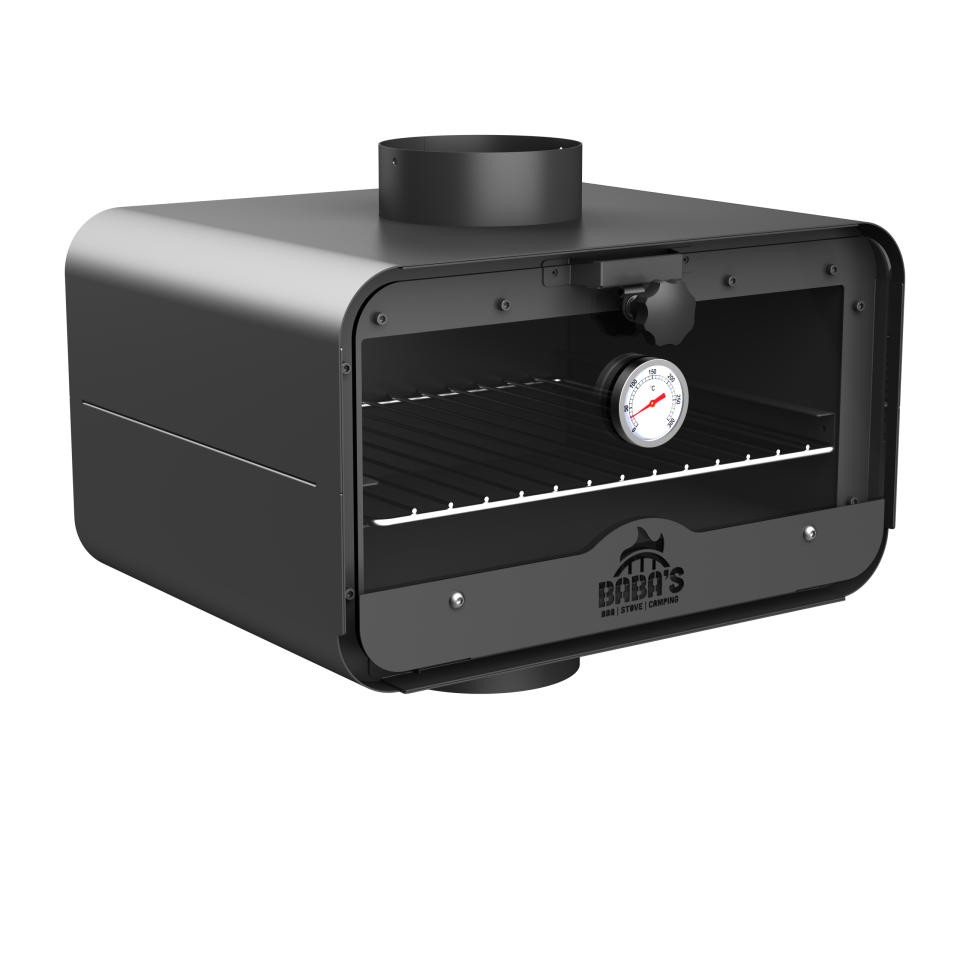 BACA FIRINI / UYUMLU BORU ÇAPI: 13 CM / MAT SİYAH BOYALI / BABA'S STOVE