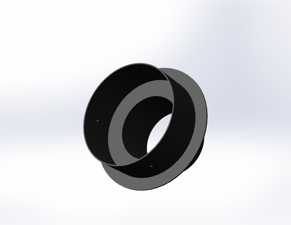 BACA REDÜKSİYON / BOY: 11 CM, ÇAP: 8>13 CM / MAT SİYAH BOYALI / BABA'S STOVE