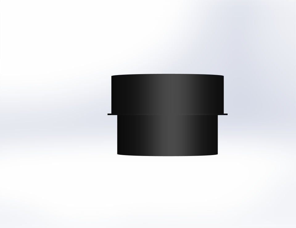 BACA REDÜKSİYON / BOY: 10.5 CM, ÇAP: 13>15 CM / MAT SİYAH BOYALI / BABA'S STOVE