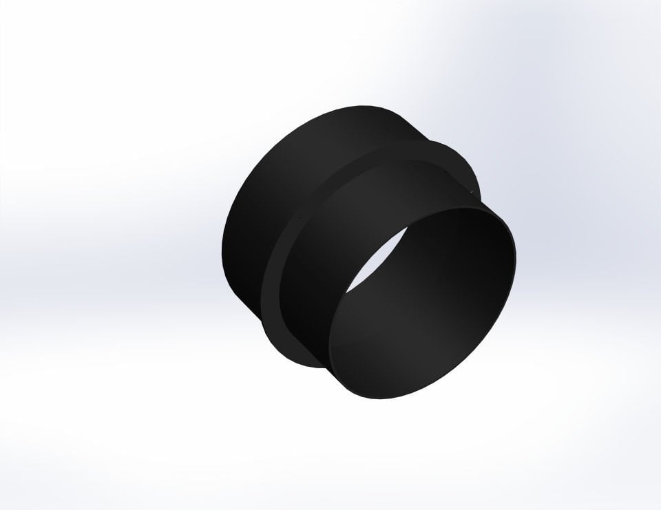 BACA REDÜKSİYON / BOY: 10.5 CM, ÇAP: 13>15 CM / MAT SİYAH BOYALI / BABA'S STOVE